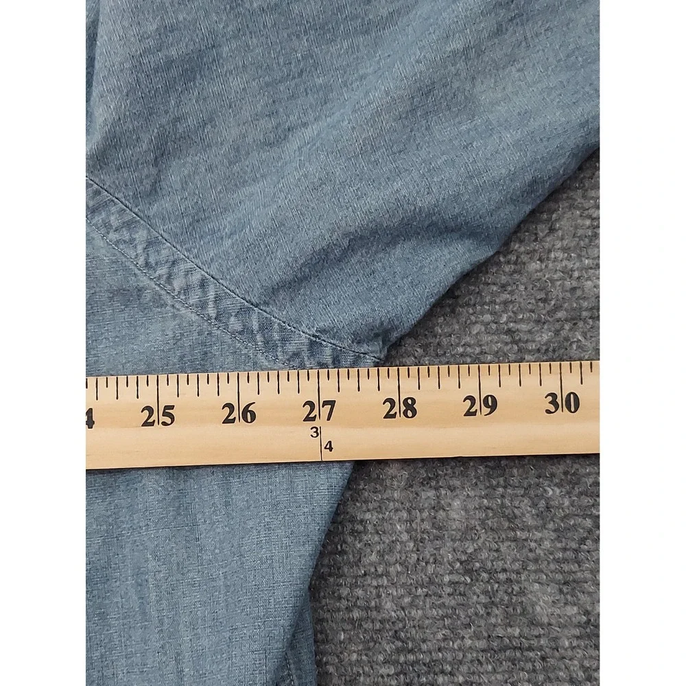 POLO RALPH LAUREN Denim Shirt Mens 2XB Blue Chambray Button Down Pony Classic